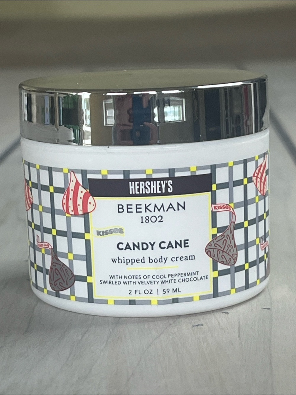Beekman 1802 x Hershey's Candy Cane Whipped Body Cream - White & Silver